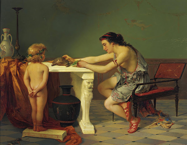 Feeding The Turtle 1865