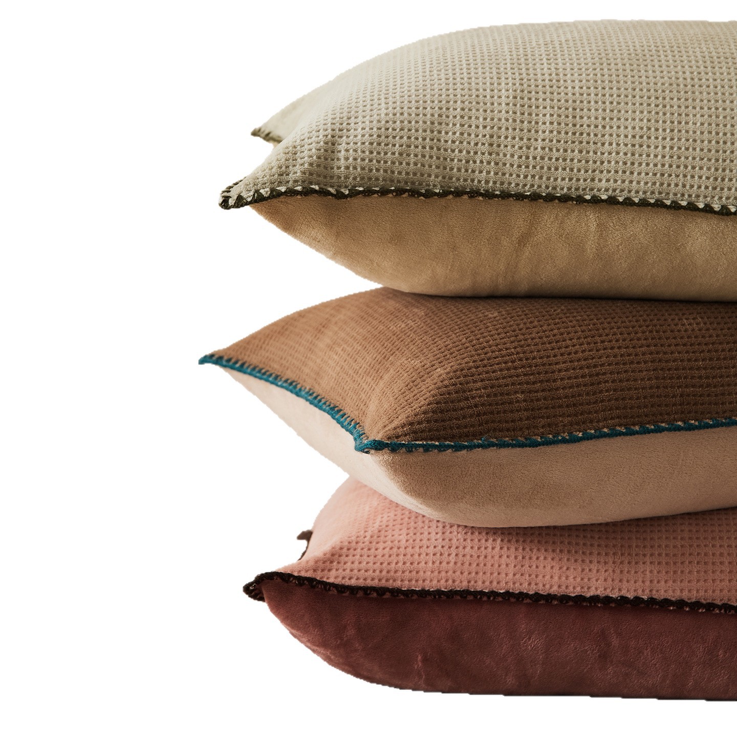 Milk fleece pillowcase, textured, pair