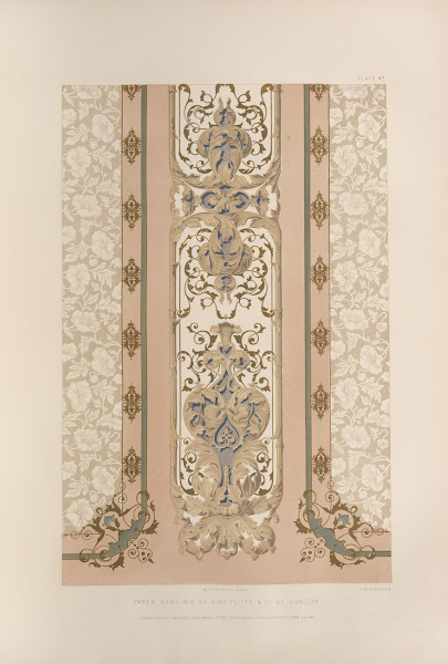 Paper hanging by Hinchliffe  co of London 1851   1853