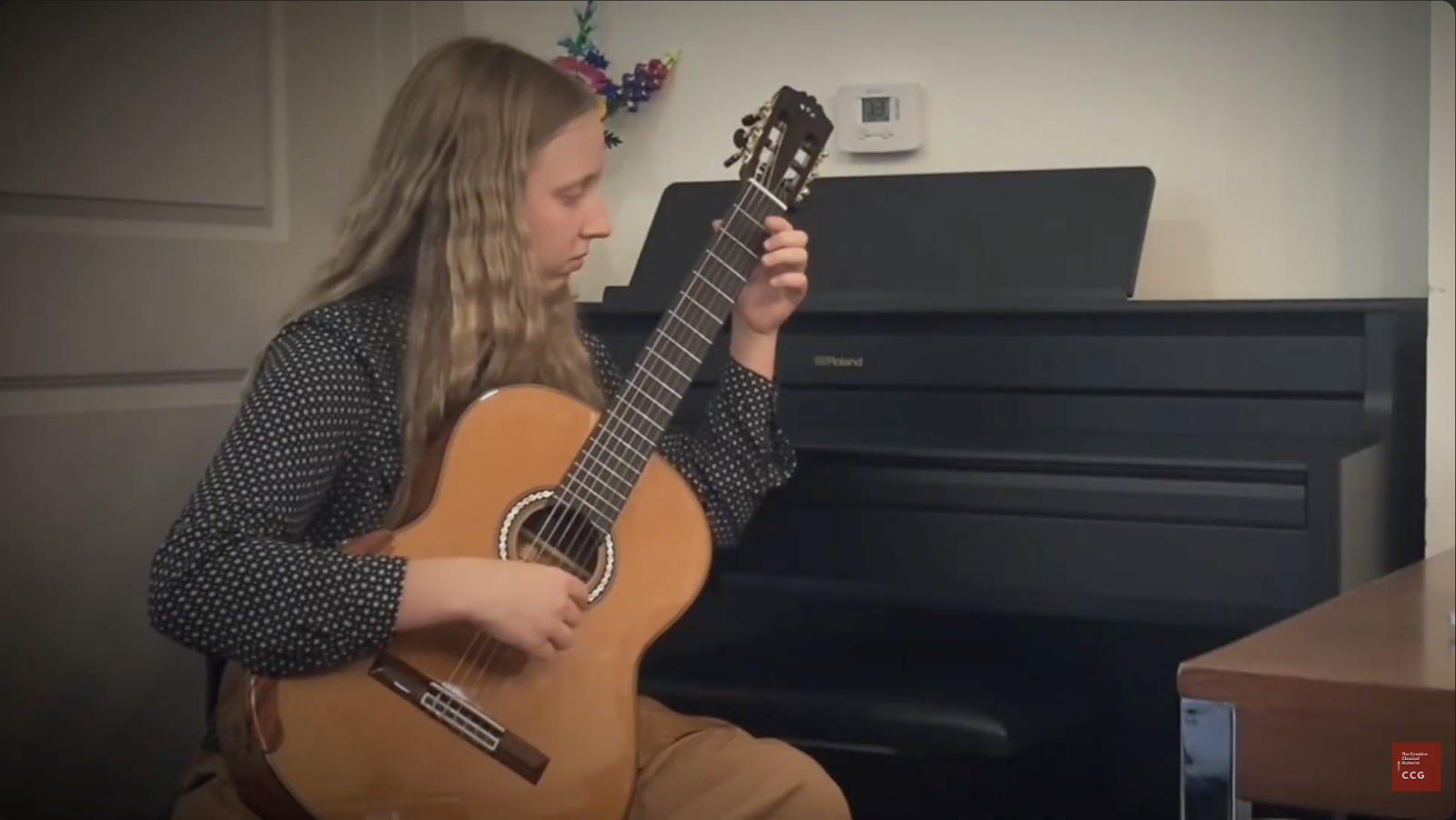 Classical guitar performance