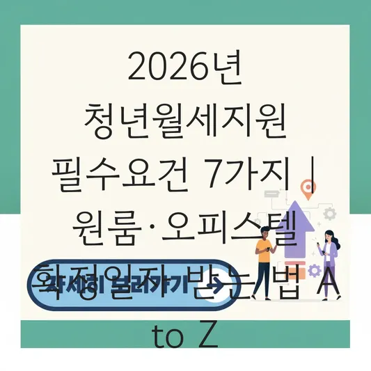원룸·오피스텔 거주자 청년월세지원 2026 계약서 확정일자 받는 법 및 필수 요건 대표 이미지