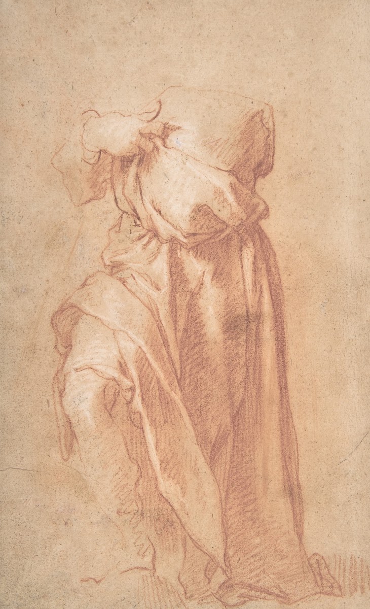 Study of a Headless Draped Figure with Arms Crossed 16th century