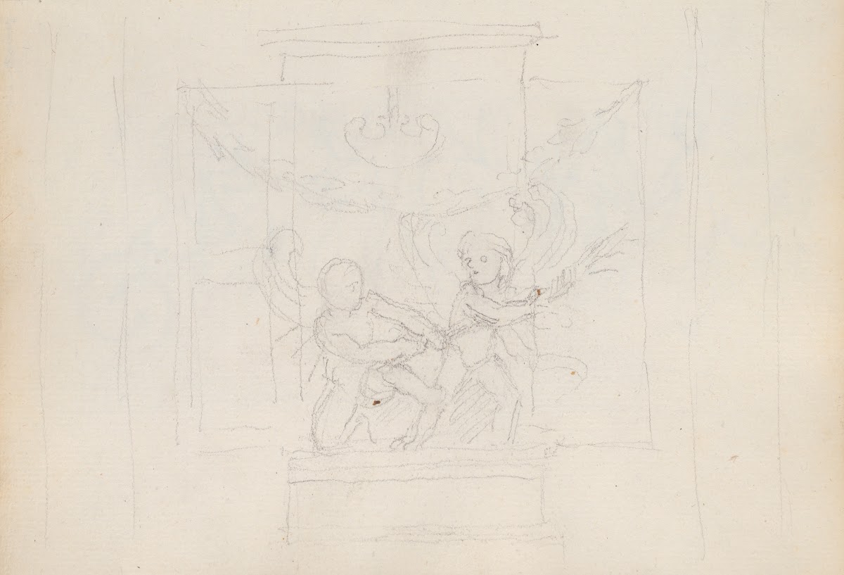 Two Winged Putti Fighting for the Palm Eros and Anteros 1787