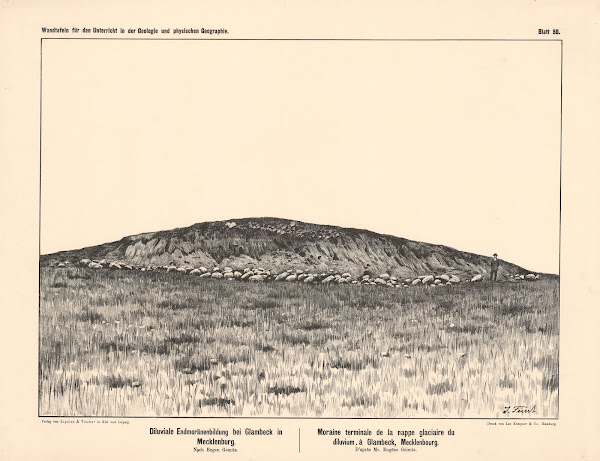 Diluviale Endmoränenbildung bei Glambeck in Mecklenburg 1889