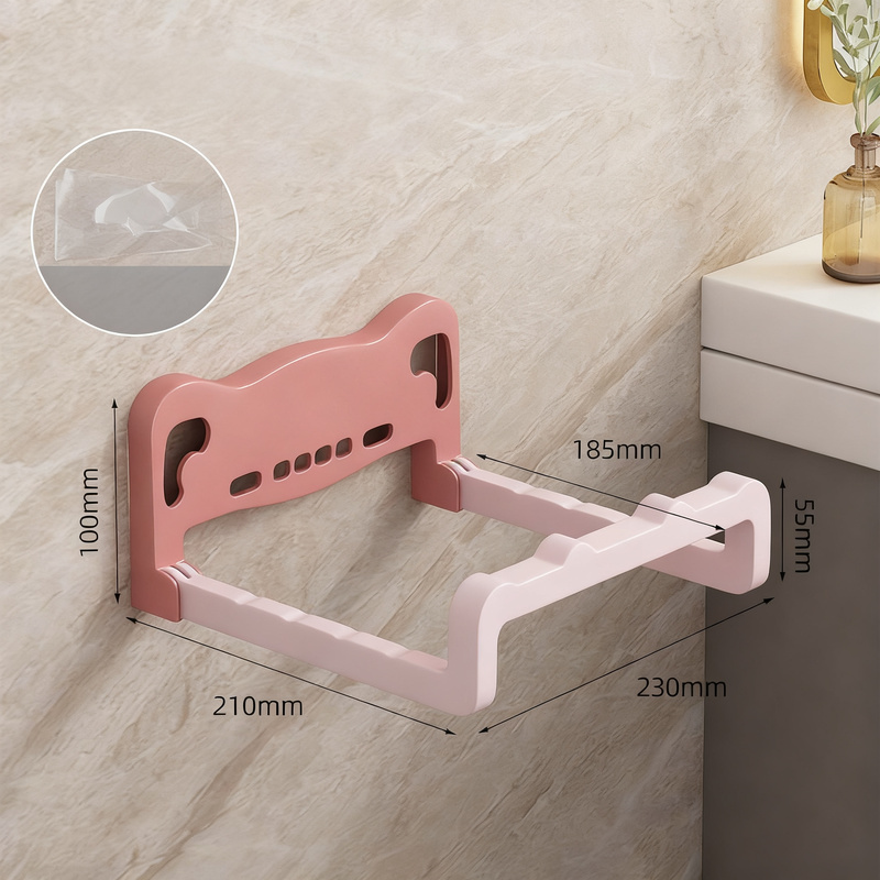 Plastic wall shelf with suction cup, extendable
