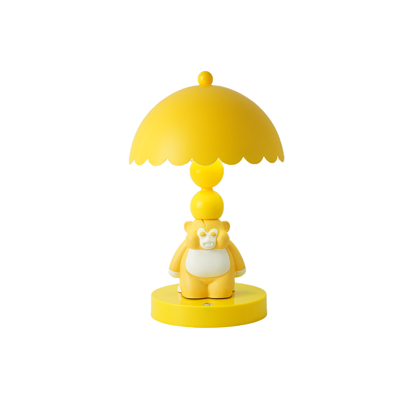 Monkey table lamp, ABS, yellow, touch control