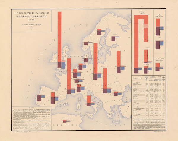Dépenses de premier établissement des chemins de der du monde en 1883 1885