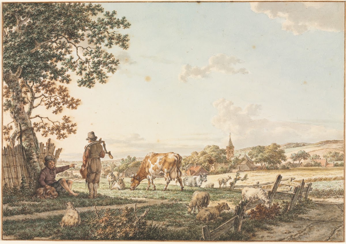 Pastoral Landscape with Village 1799