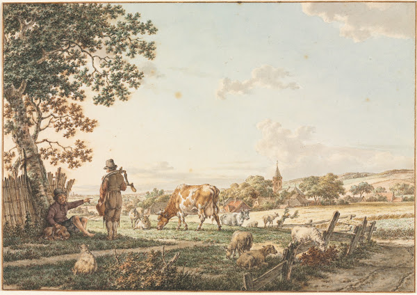 Pastoral Landscape with Village 1799
