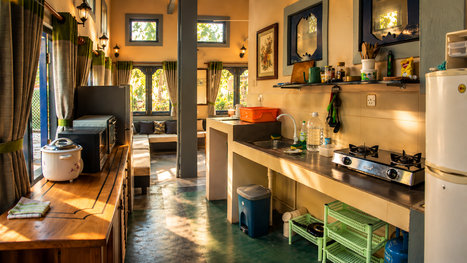 Spacious Food Preparation & Dining Bar