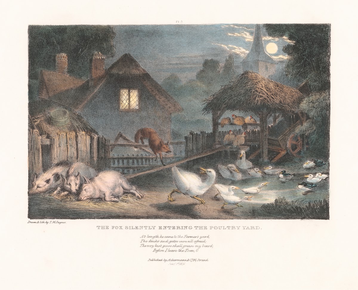 The Fox Silently Entering the Poultry Yard 1836