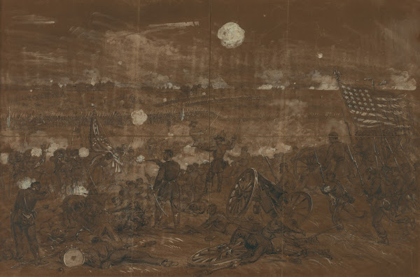 Battle of Gettysburg Longstreets attack upon the left center of the Union lines