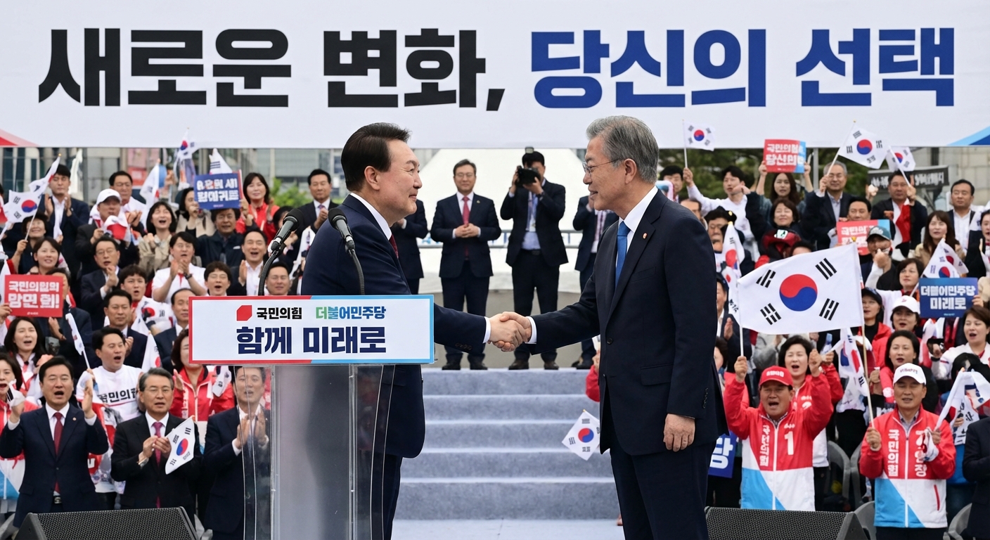 양당 지도부 합동 유세