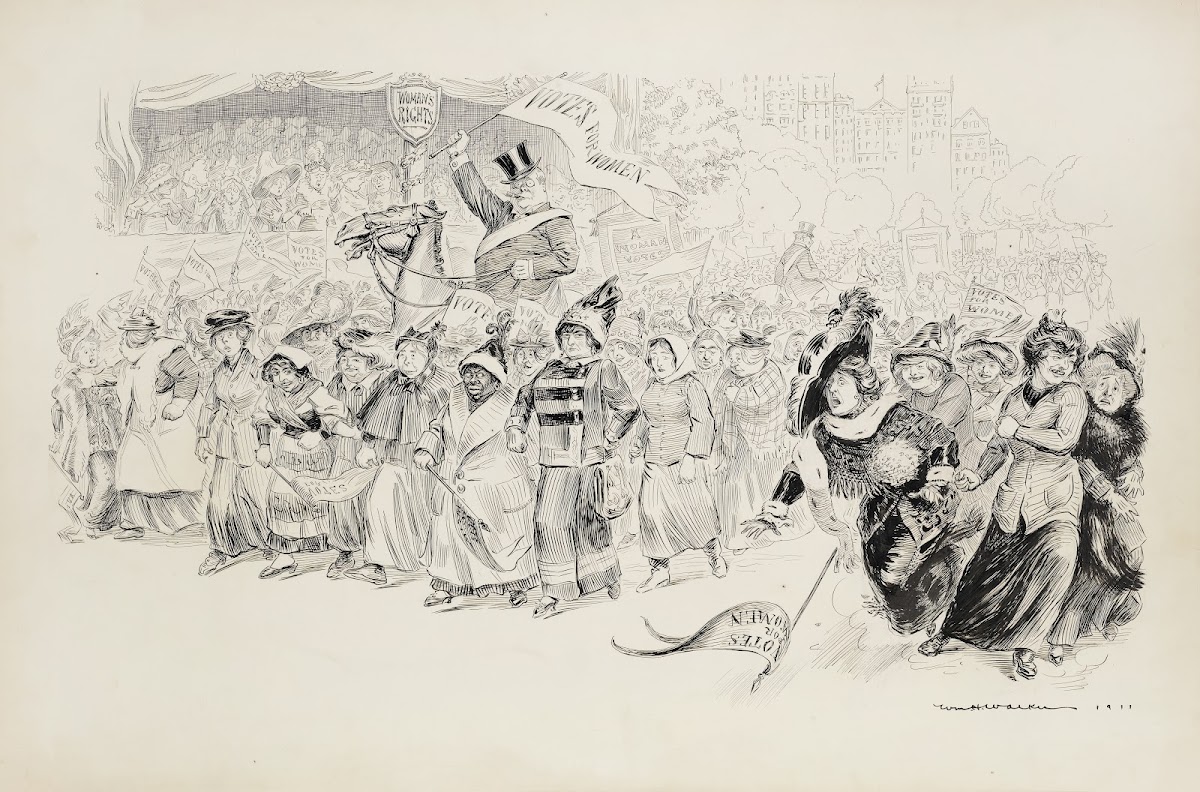 The Bosss point of view The more votes for women the more for me 1912
