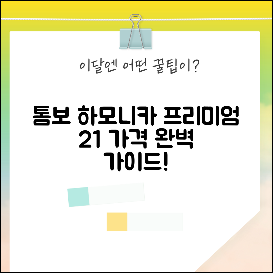 톰보하모니카프리미엄21 가격 완벽 가이드