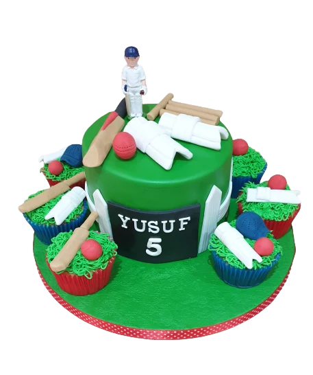 Cricket Themed Birthday Cake CB-NC353