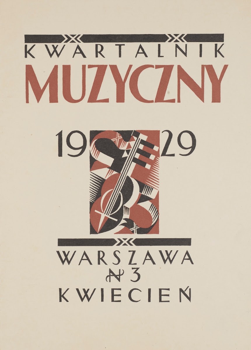 Okładka Kwartalnika Muzycznego 1929