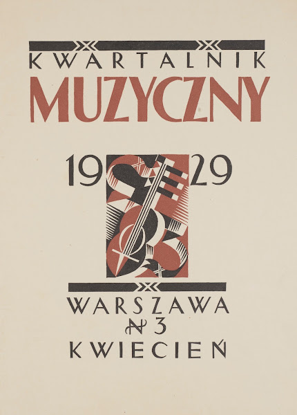 Okładka Kwartalnika Muzycznego 1929