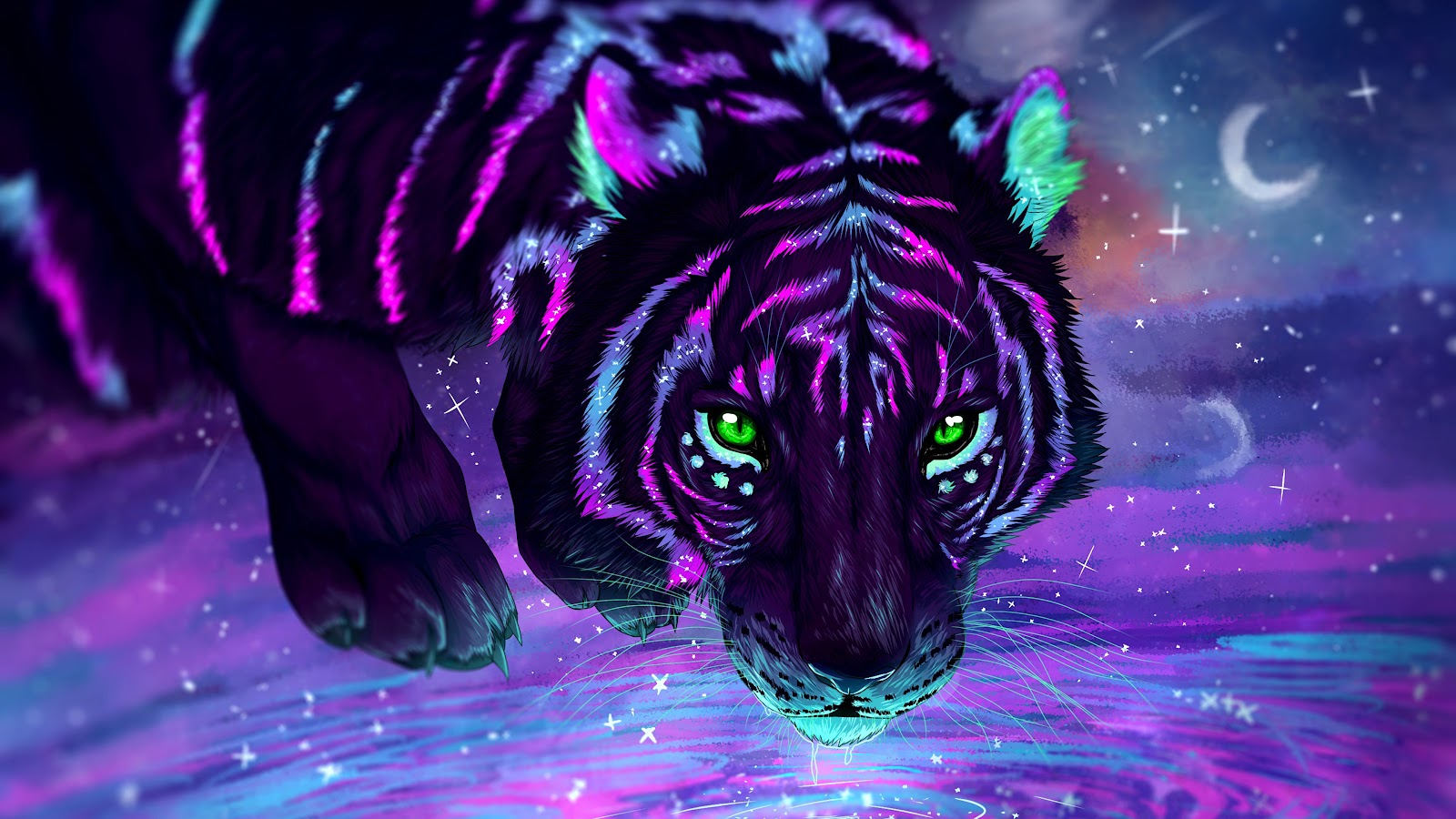 Glowing Tiger Wallpaper