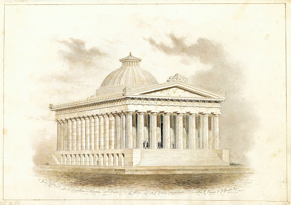 U S Custom House New York perspective 1834