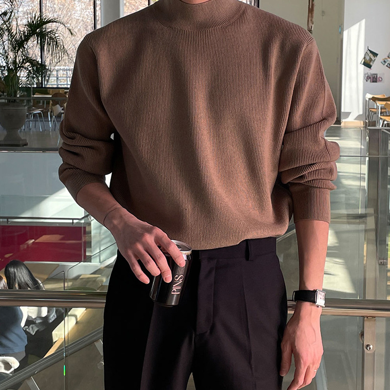 Herren-Strickpullover im Retro-Stil, Rundhals
