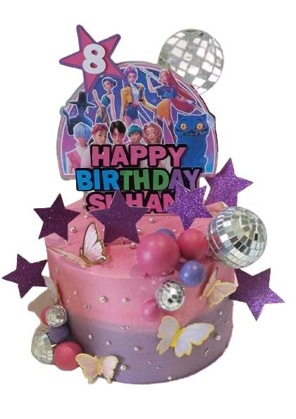 K Pop Themed Fresh Cream Cake CB-RC211