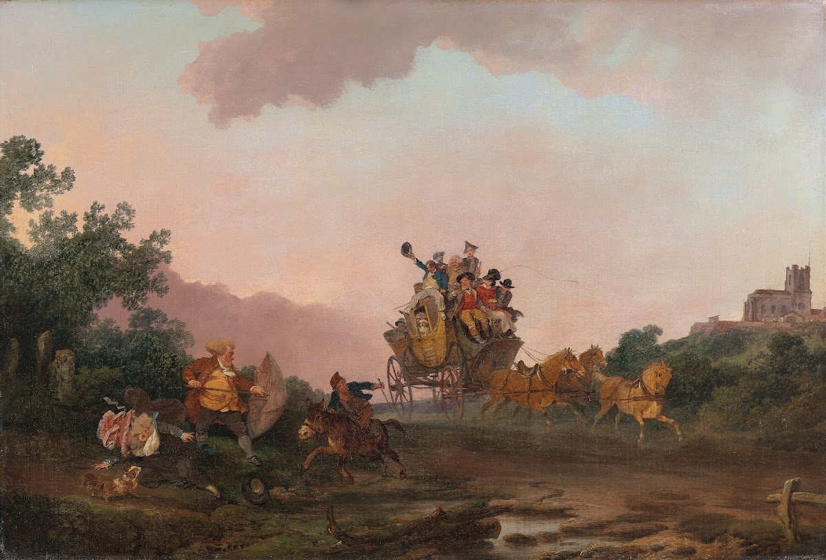 Revellers on a Coach between 1785 and 1790