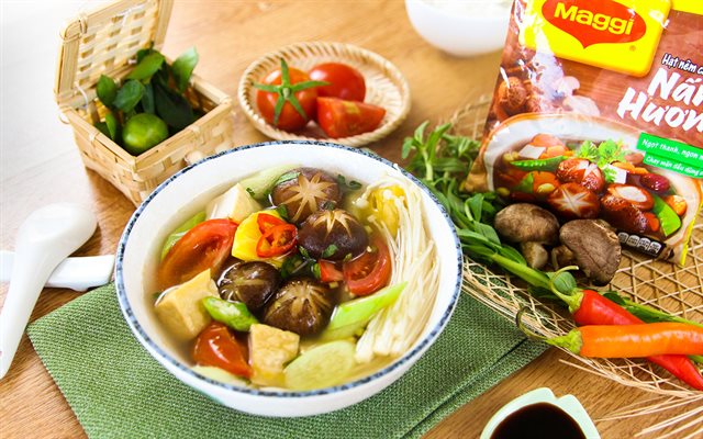 Canh Chua Nấm Chay Thanh Nhẹ