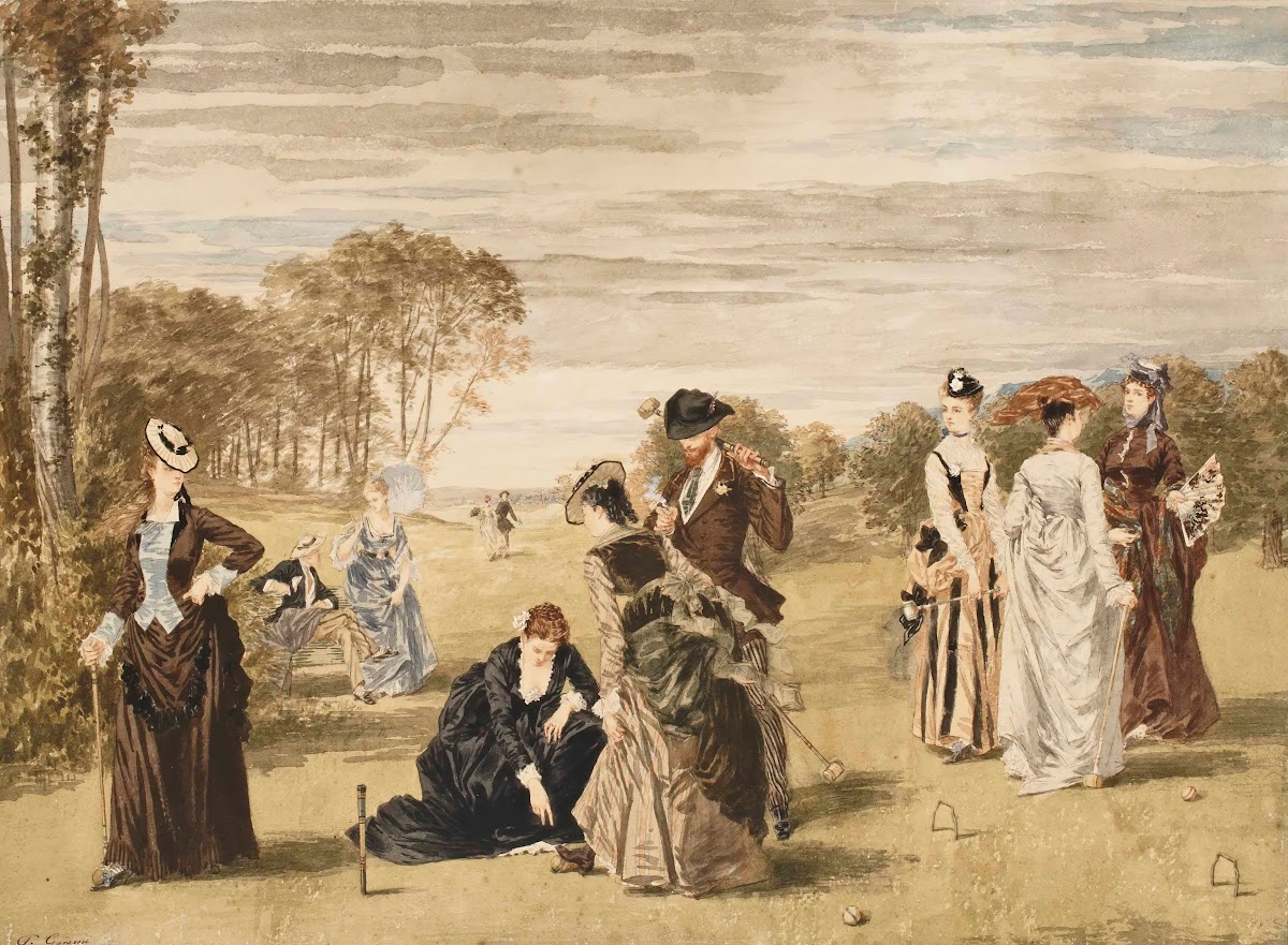 Elégants jouant au croquet 1874