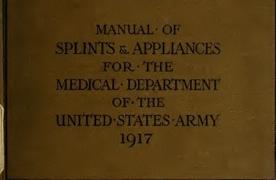 manual of splints and appliances 1917