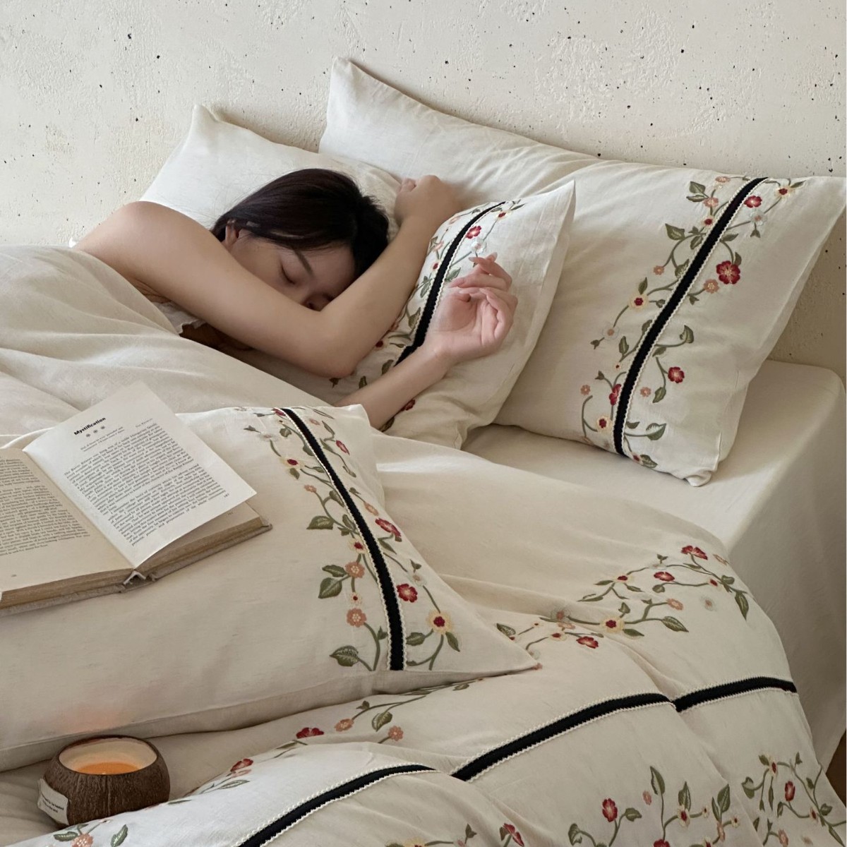 Linen-Cotton Bedding Set, 4-piece