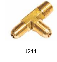 Tee Macho Central 1/2 x 1/8 NPT