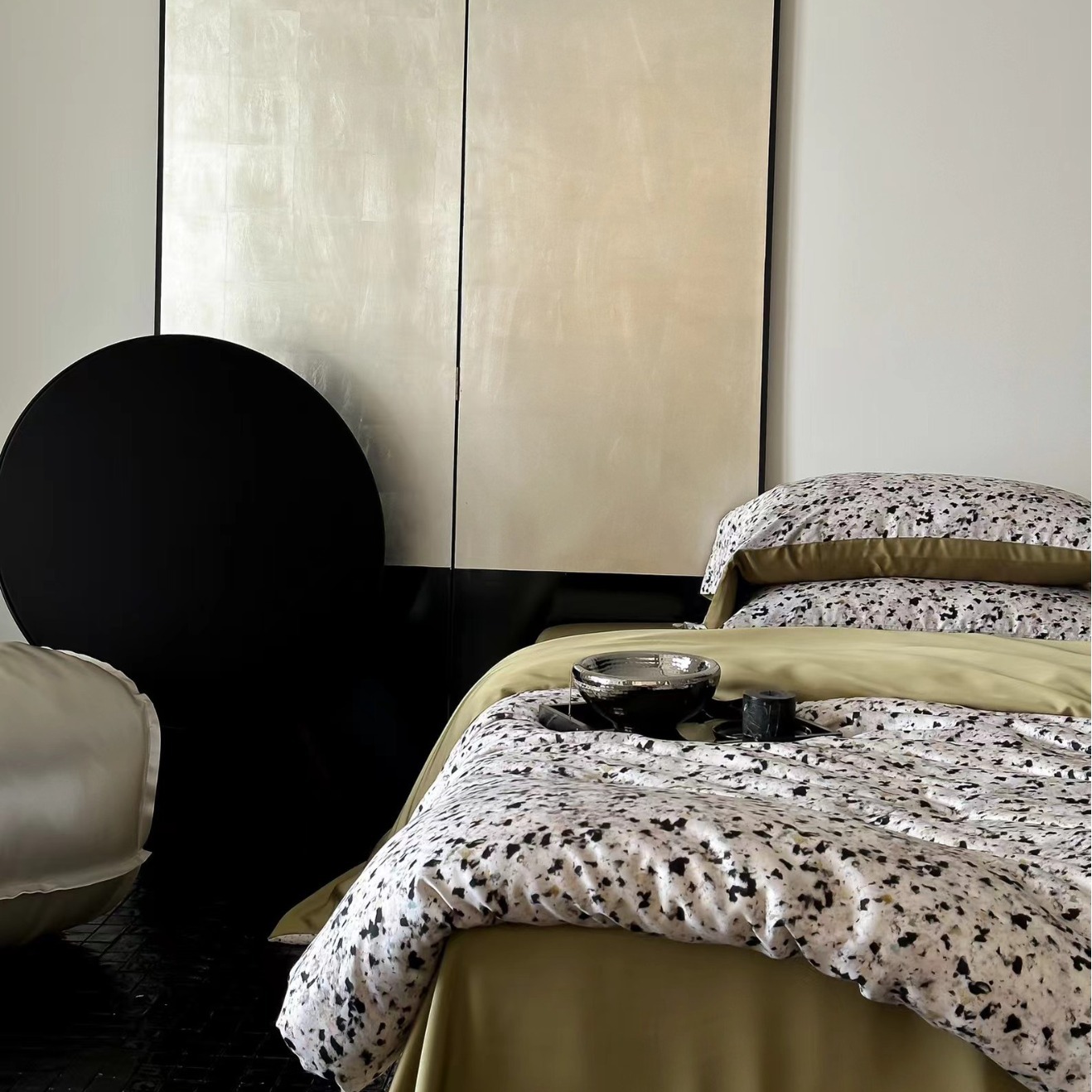 Lyocell bedding set, 4-piece, with digital print
