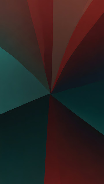 Geometric Abstract with Teal and Dark Red Tones - Free mobile Wallpaper