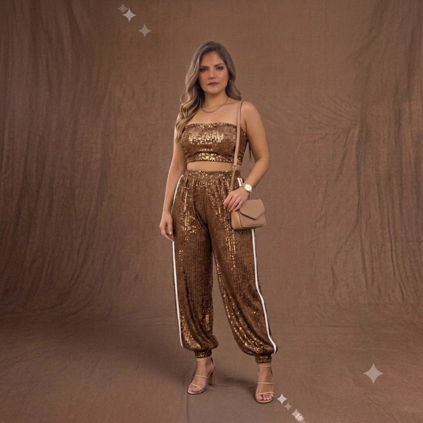 Set de Pantalon y Top Cafe Mocca