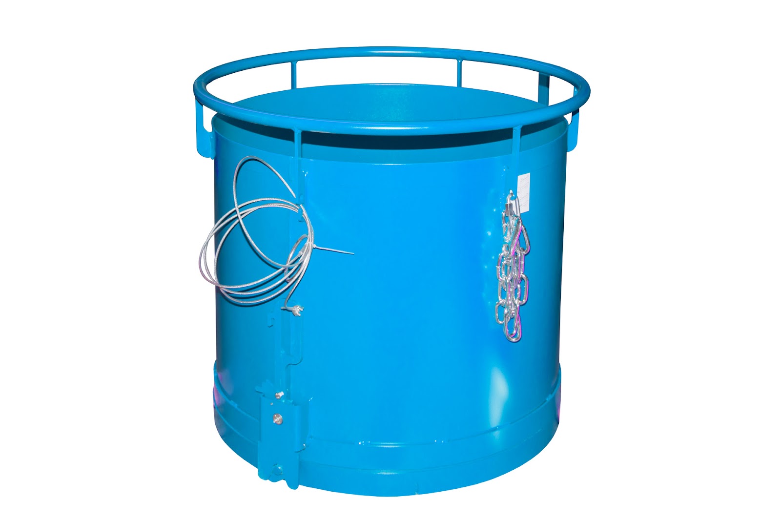 Ronde-container RB 300, gelakt, Lichtblauw
