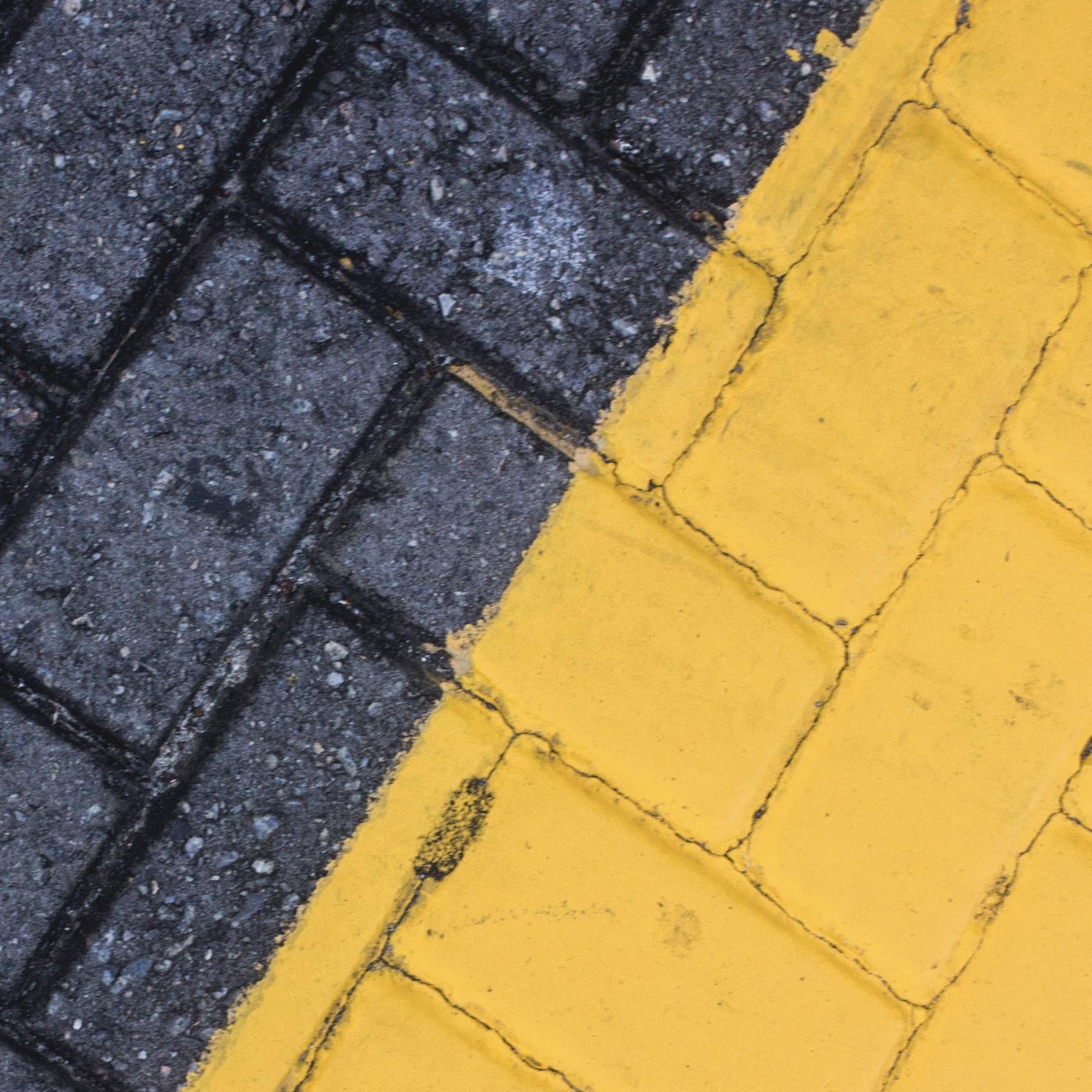 Download Paver Texture, Yellow Pavement, Street Marking, Abstract Geometry 2K iPhone
