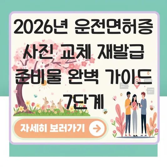 운전면허증 사진 교체 재발급 준비물