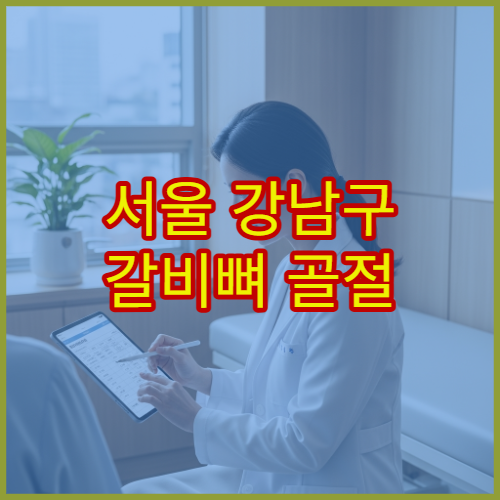 서울 강남구 갈비뼈 골절 이상 증상 통증 치료 받을 수 있는 병원