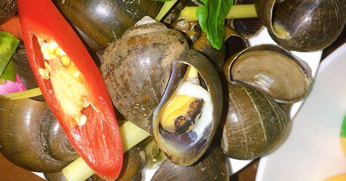 Ốc bươu hấp sả siu ngon siu hạnh phúc