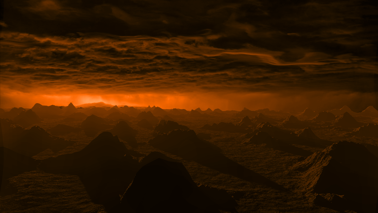 Desolate Alien Planet Landscape - Sci-Fi Digital Art 4K Wallpaper (3840x2160)