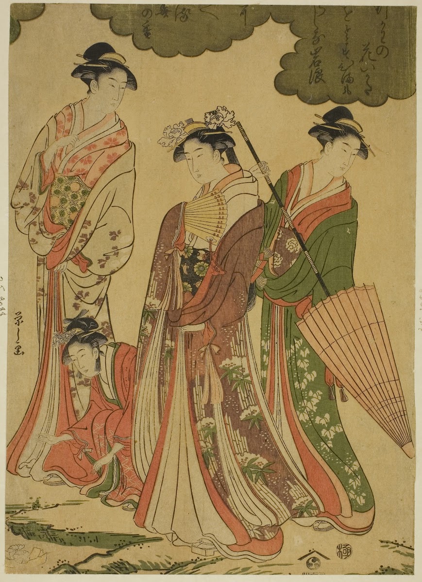 Women Viewing Cherry Blossoms II c 1793