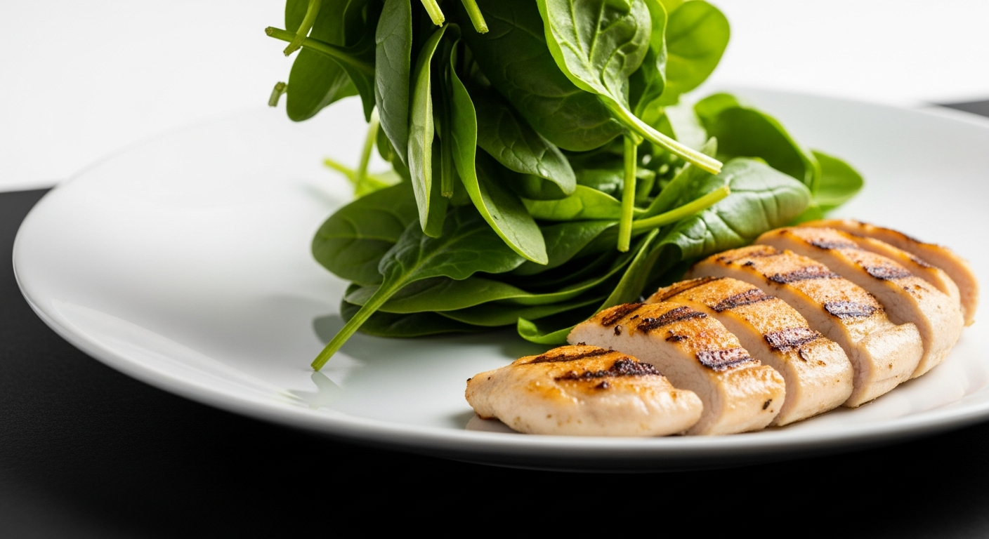 🥦 2. 항산화 에너지 폭발! 시금치와 닭가슴살