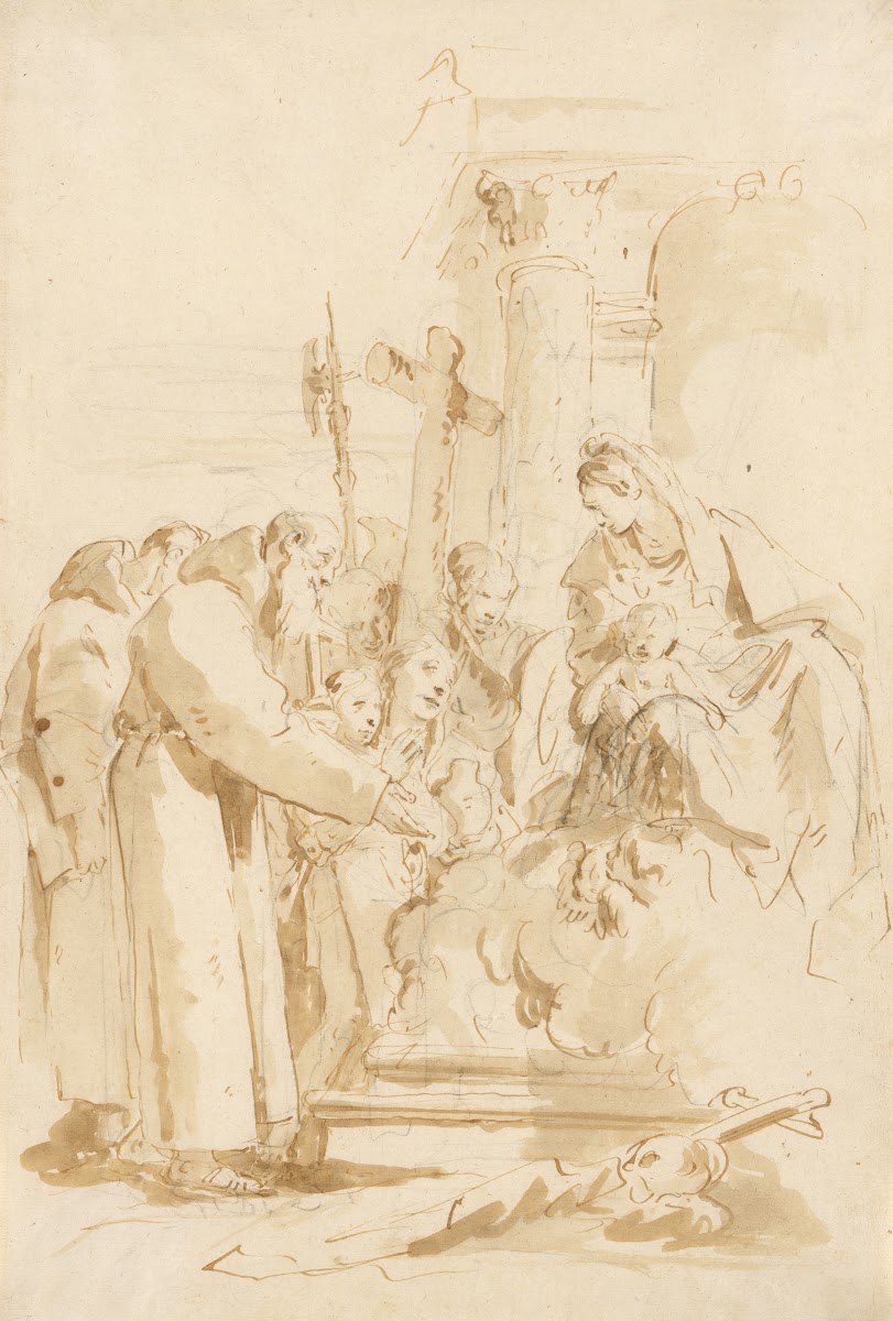 The Virgin and Child Adored by Monks and Others ca 173035