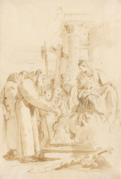The Virgin and Child Adored by Monks and Others ca 173035