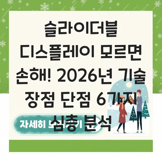 슬라이더블 디스플레이 기술 장점 단점 비교