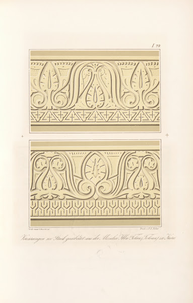 Verzierungen in Stuck gearbeitet aus der Moschee Ibbn Tolun Toloun zu Kairo 1842