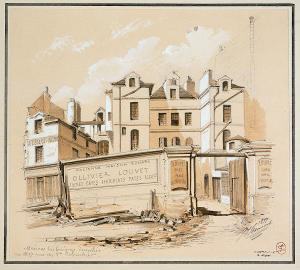 Rue du Vieux Colombier maisons démolies en 1877 1877