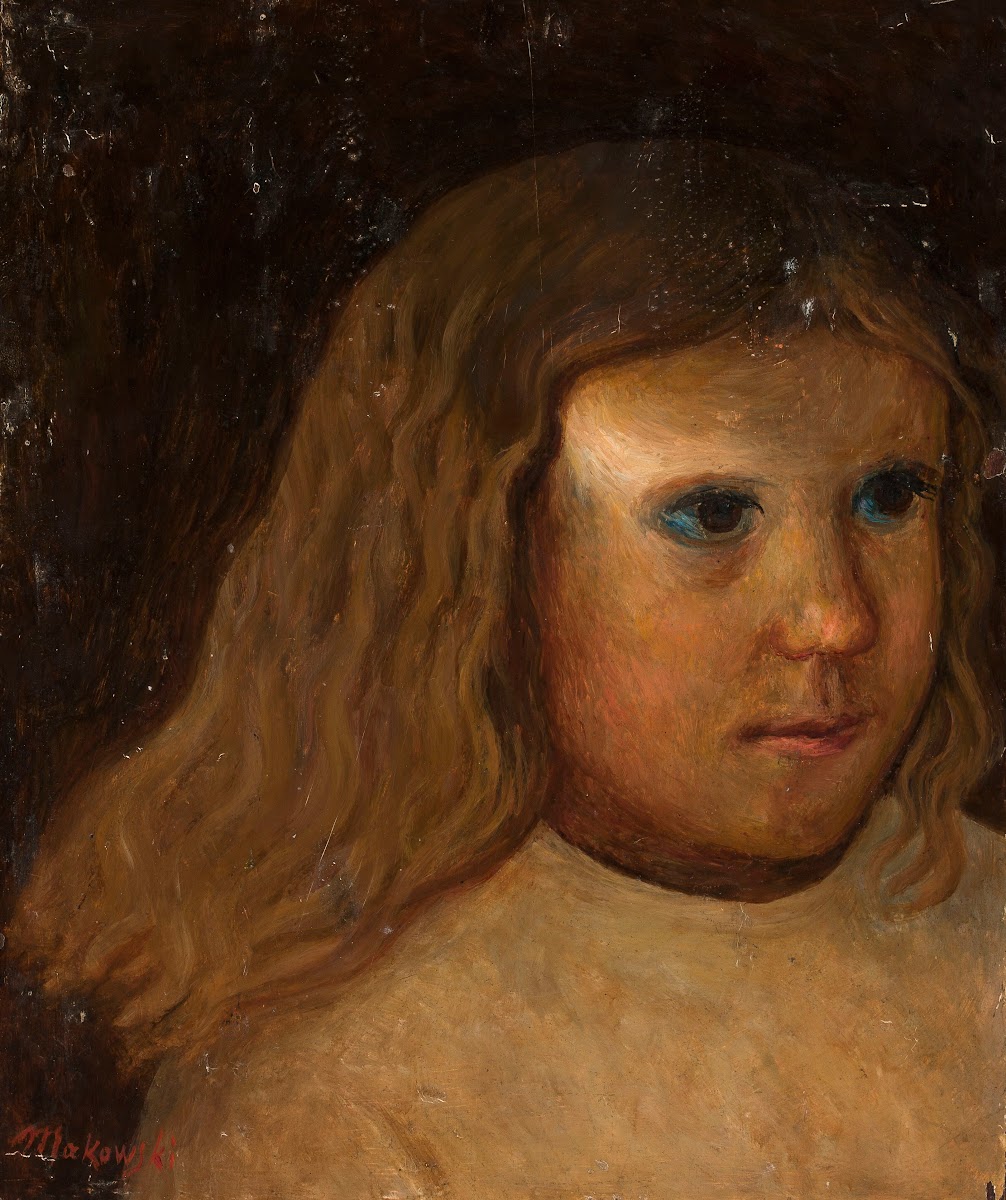 Head of a little girl with unloosed hair 1919