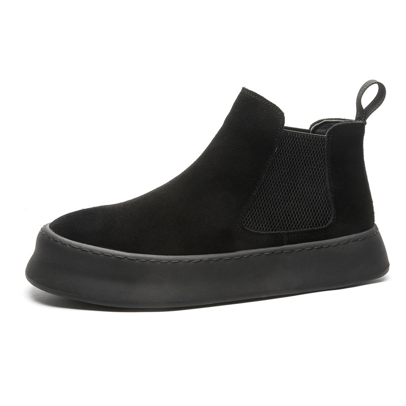 Herren-Chelsea-Boots, Wildleder-Optik, Slip-on, 1203-J